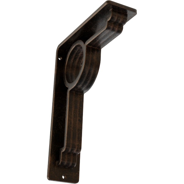 Ekena Millwork Maria Wrought Iron Bracket, (Triple center brace), Antiqued Bronze 2"W x 5 1/2"D x 8"H BKTM02X05X08TMAABZ - main